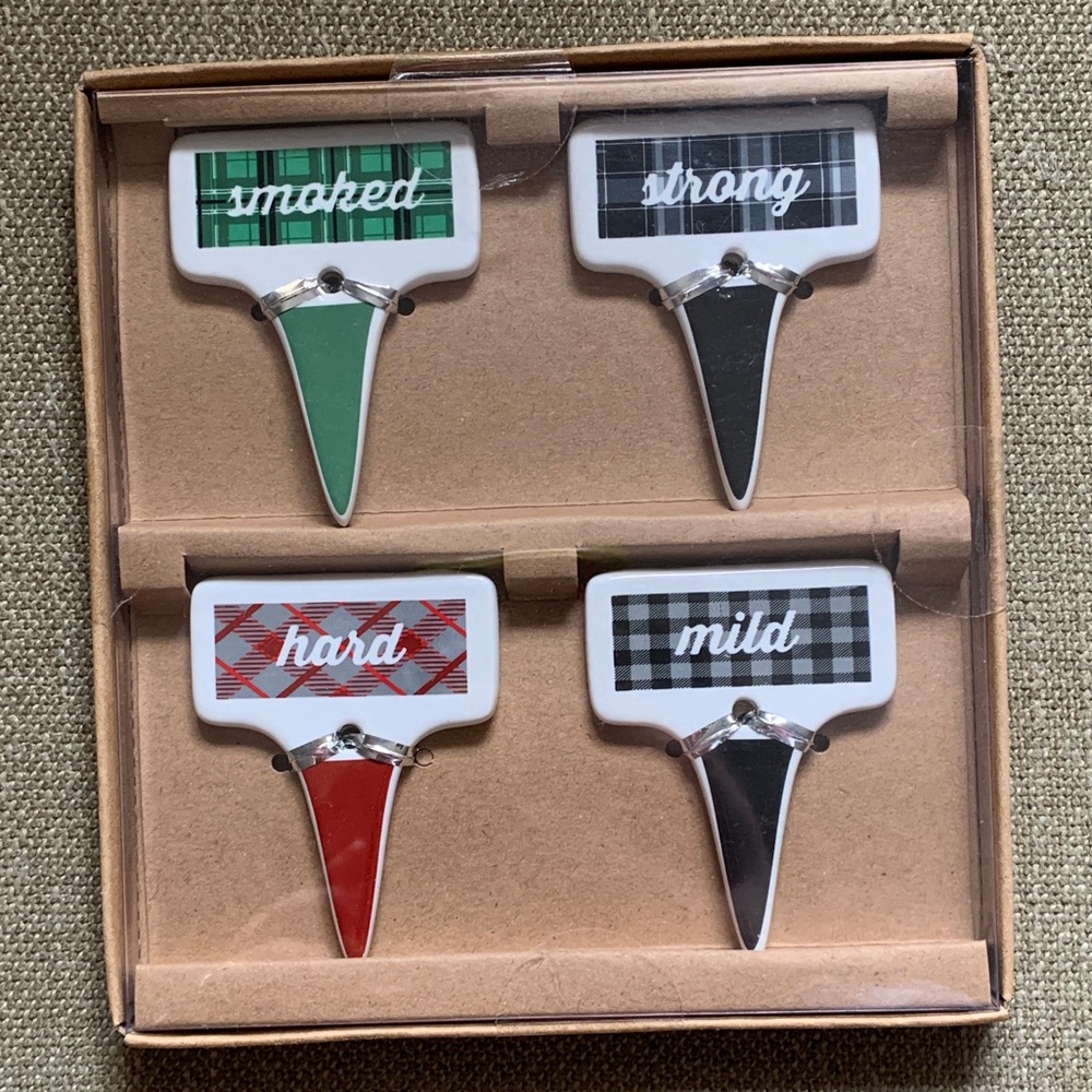 NEW Thirstystone Holiday Ceramic Cheese Markers